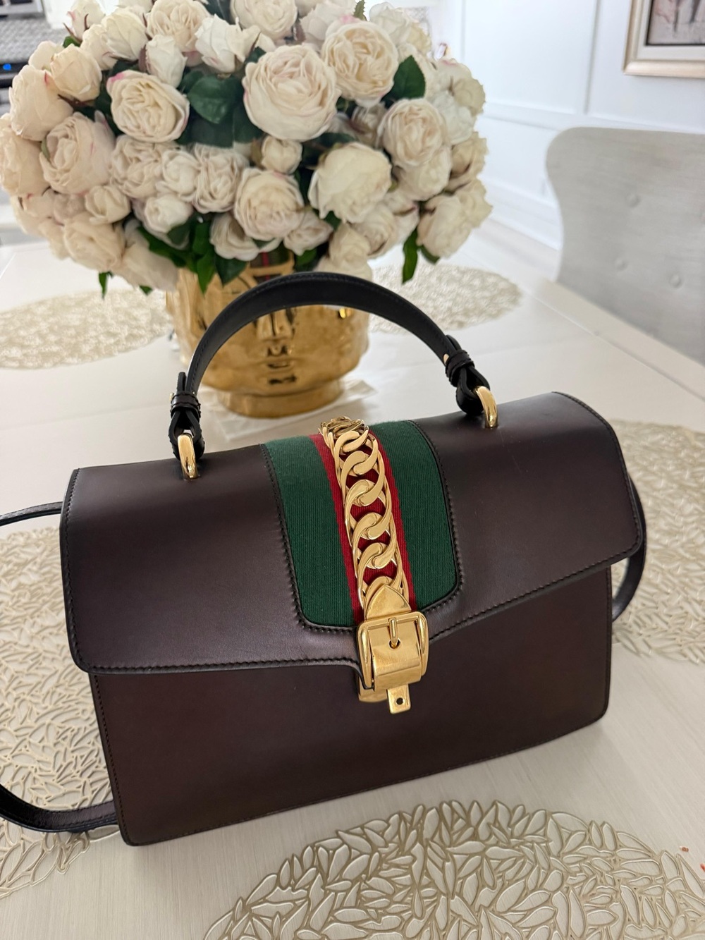 Gucci Sylvie Leather Shoulder Bag